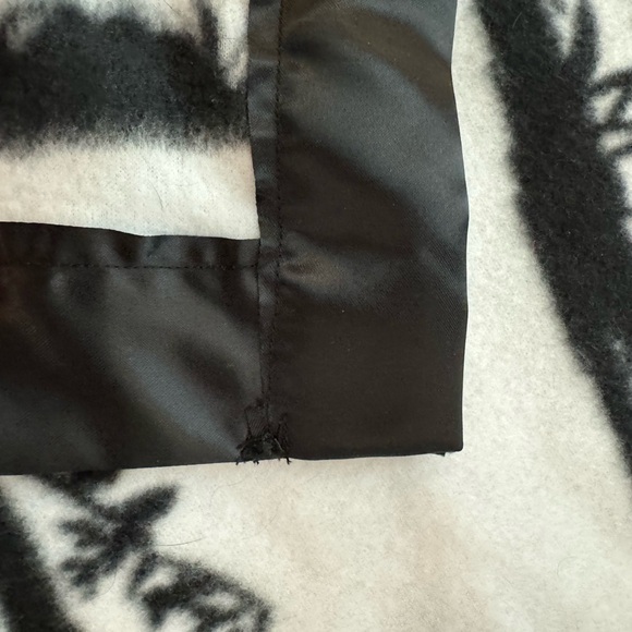 Winter Themed  Fleece Throw - Black & White - 76”H X 59”W - Picture 4 of 5